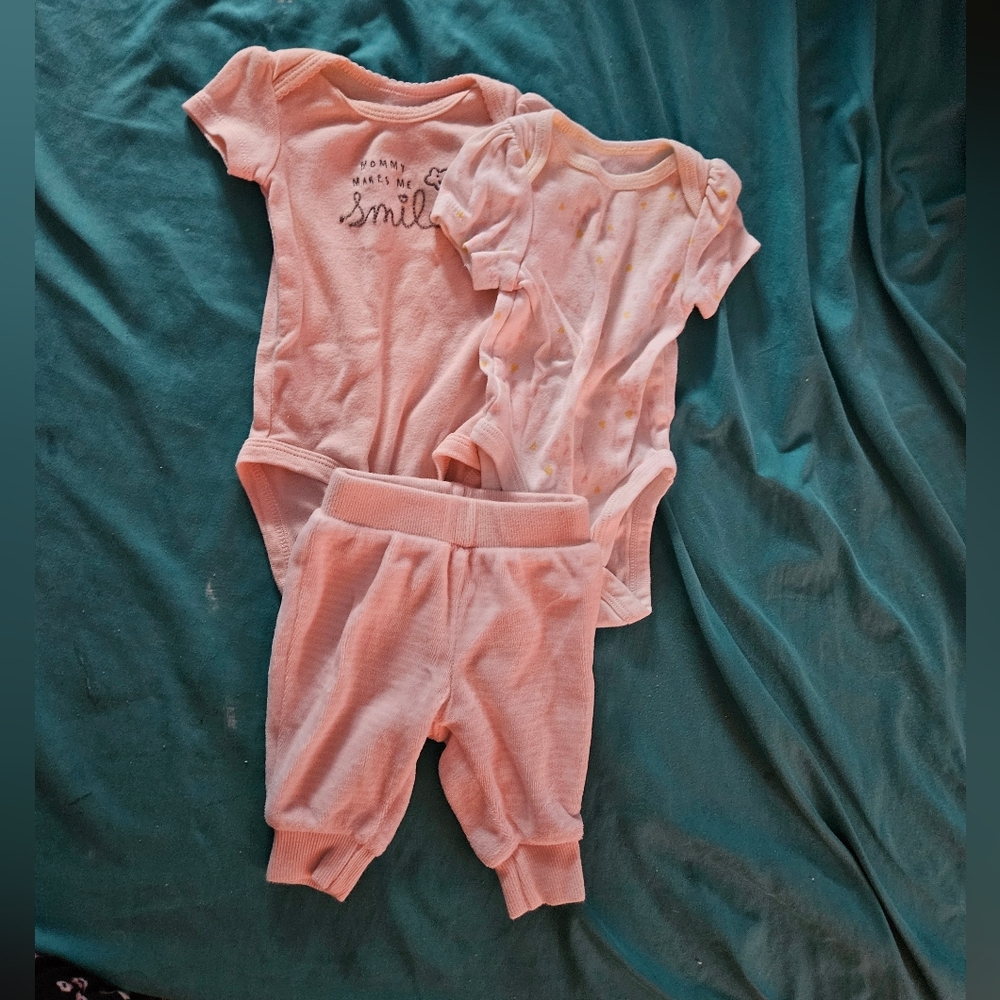 Newborn girl onesies and pants